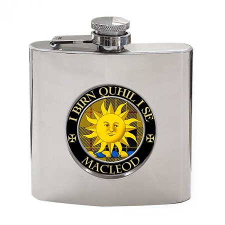 Macleod of Lewis (I Birn Quhil I Se Motto) Scottish Clan Crest Hip Flask