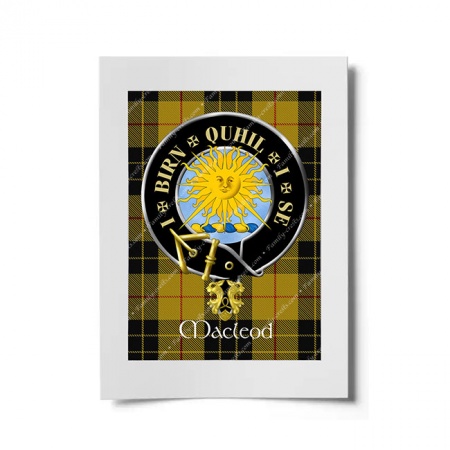 Macleod of Lewis (I Birn Quhil I Se Motto) Scottish Clan Crest Ready to Frame Print