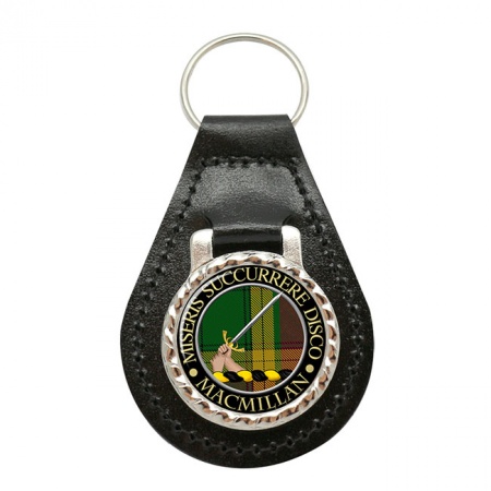MacMillan Scottish Clan Crest Leather Key Fob
