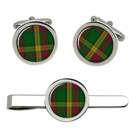 MacMillan Scottish Tartan Cufflinks and Tie Clip Set