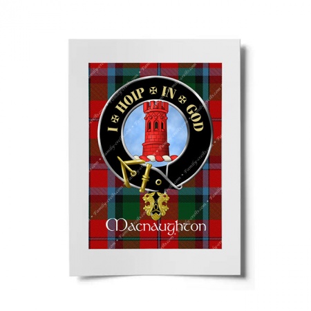 Macnaughton Scottish Clan Crest Ready to Frame Print