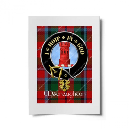Macnaughton Scottish Clan Crest Ready to Frame Print