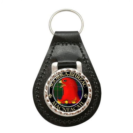 MacNeacail Scottish Clan Crest Leather Key Fob