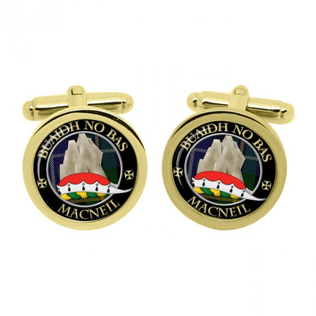 MacNeil (Buaidh no Bas motto) Scottish Clan Crest Cufflinks