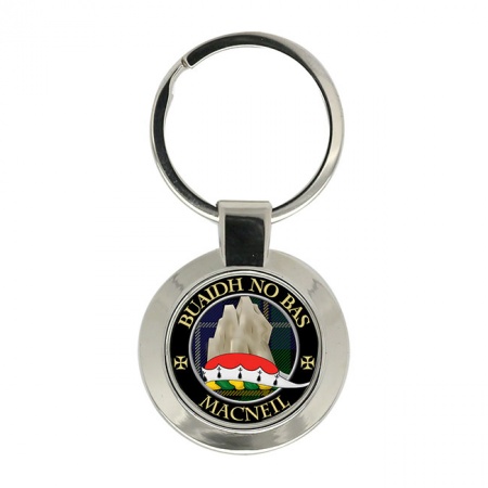 MacNeil (Buaidh no Bas motto) Scottish Clan Crest Key Ring