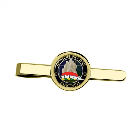 MacNeil (Buaidh no Bas motto) Scottish Clan Crest Tie Clip
