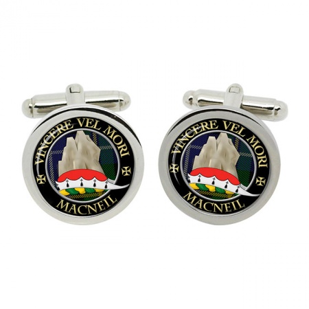 MacNeil (Vincere vel mori motto) Scottish Clan Crest Cufflinks