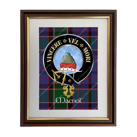 MacNeil (Vincere vel mori motto Scottish Clan Crest Framed Print
