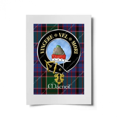 MacNeil (Vincere vel mori motto) Scottish Clan Crest Ready to Frame Print