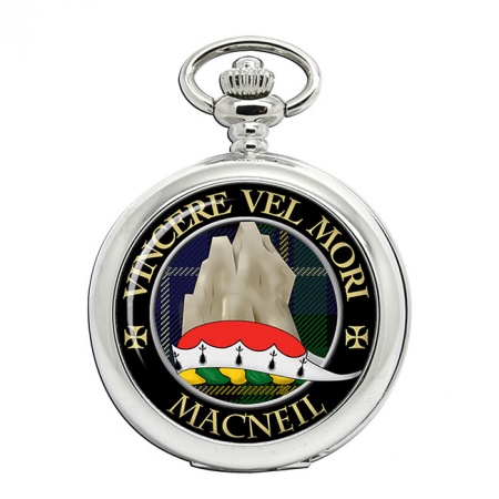 MacNeil (Vincere vel mori motto) Scottish Clan Crest Pocket Watch