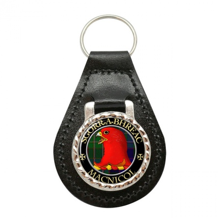 Macnicol Scottish Clan Crest Leather Key Fob