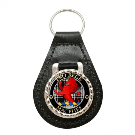 Macphee (Ancient) Scottish Clan Crest Leather Key Fob