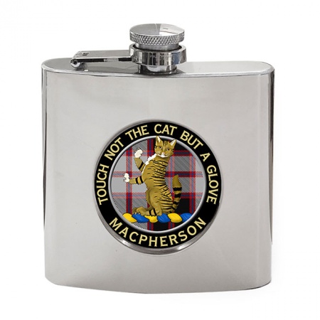 Macpherson Scottish Clan Crest Hip Flask