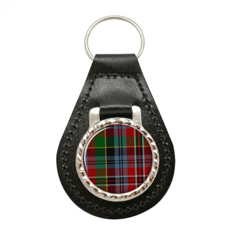 Macpherson Scottish Tartan Leather Key Fob