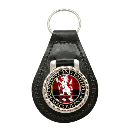 Macqueen Scottish Clan Crest Leather Key Fob