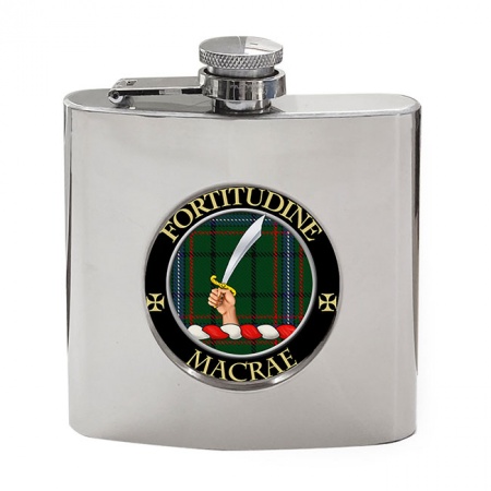 Macrae Scottish Clan Crest Hip Flask