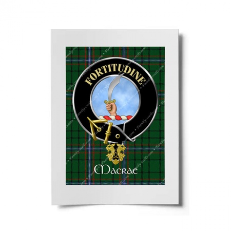 Macrae Scottish Clan Crest Ready to Frame Print