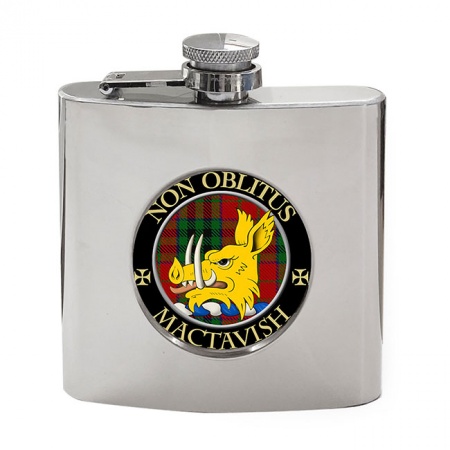 MacTavish Scottish Clan Crest Hip Flask