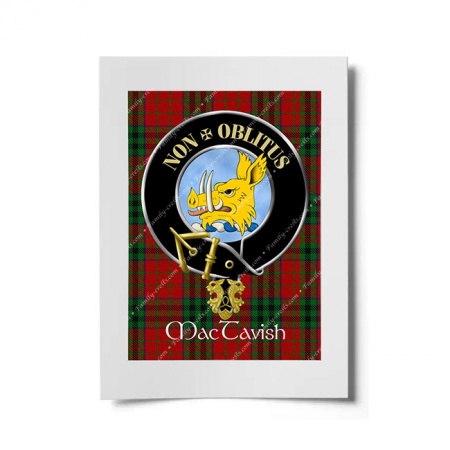 MacTavish Scottish Clan Crest Ready to Frame Print