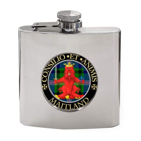 Maitland Scottish Clan Crest Hip Flask