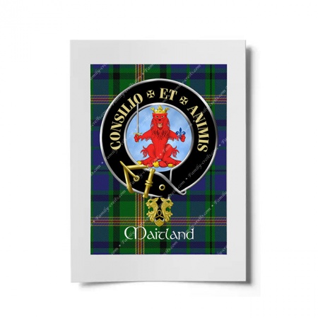 Maitland Scottish Clan Crest Ready to Frame Print