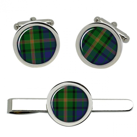 Maitland Scottish Tartan Cufflinks and Tie Clip Set