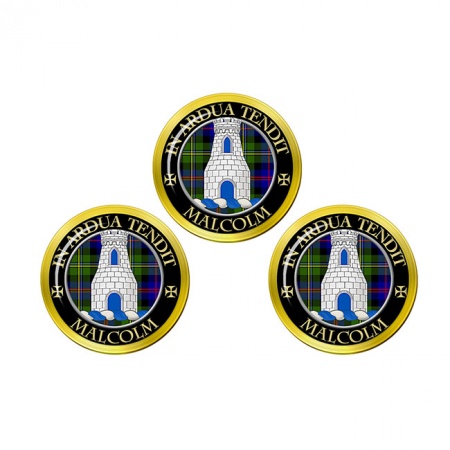 Malcolm Scottish Clan Crest Golf Ball Markers