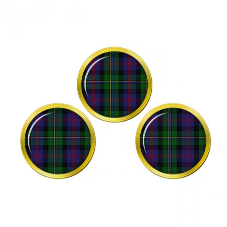 Malcolm Scottish Tartan Golf Ball Markers