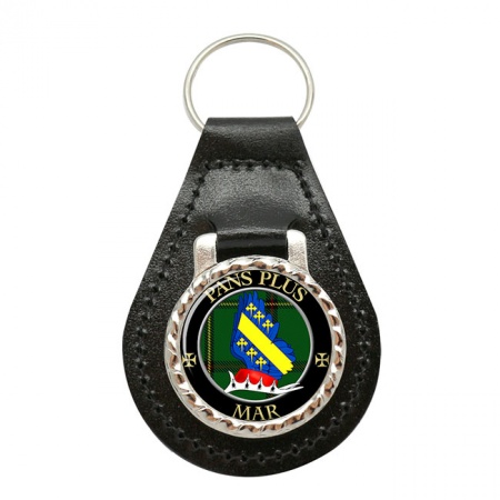 Mar Scottish Clan Crest Leather Key Fob