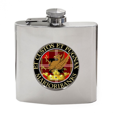 Marjoribanks Scottish Clan Crest Hip Flask