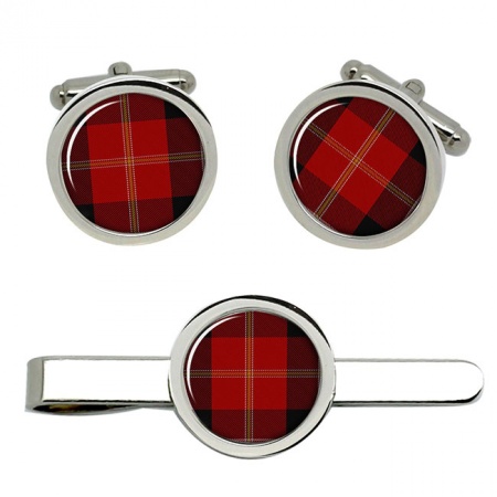 Marjoribanks Scottish Tartan Cufflinks and Tie Clip Set