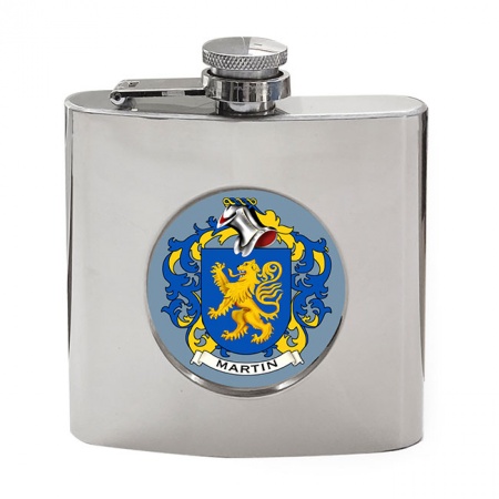 Martin (France) Coat of Arms Hip Flask