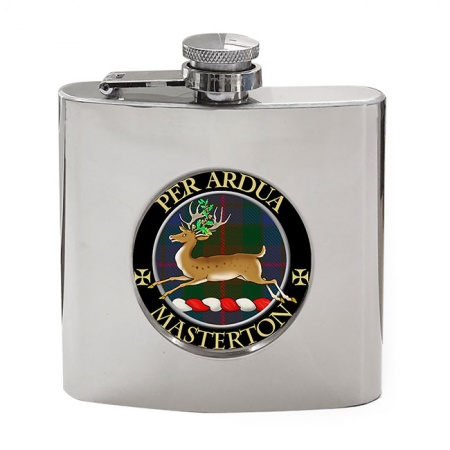 Masterton Scottish Clan Crest Hip Flask