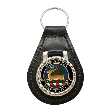 Masterton Scottish Clan Crest Leather Key Fob