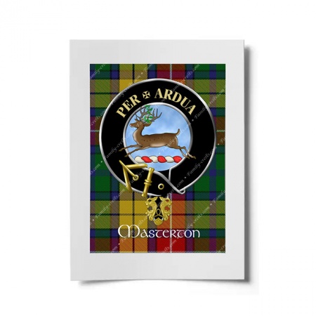 Masterton Scottish Clan Crest Ready to Frame Print