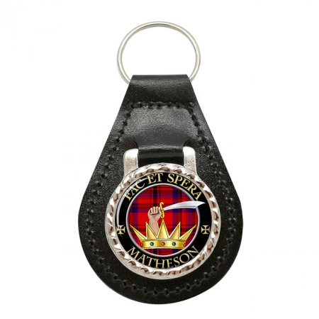 Matheson Scottish Clan Crest Leather Key Fob
