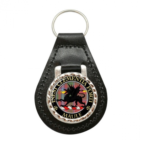 Maule Scottish Clan Crest Leather Key Fob