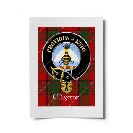 Maxton Scottish Clan Crest Ready to Frame Print