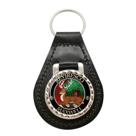 Maxwell Scottish Clan Crest Leather Key Fob