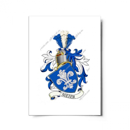 Meier (Swiss) Coat of Arms Print