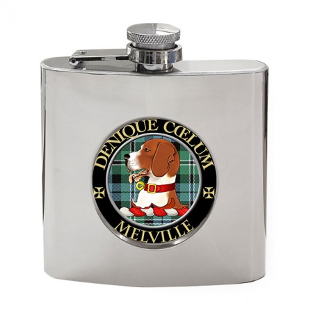 Melville Scottish Clan Crest Hip Flask