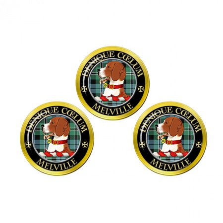 Melville Scottish Clan Crest Golf Ball Markers