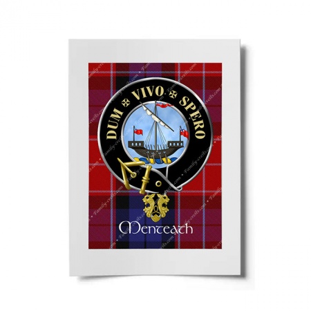 Menteath Scottish Clan Crest Ready to Frame Print
