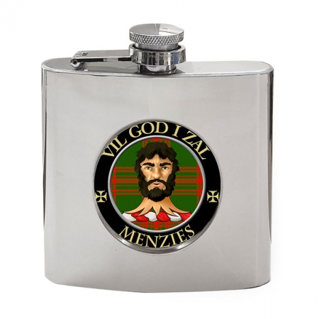 Menzies Scottish Clan Crest Hip Flask