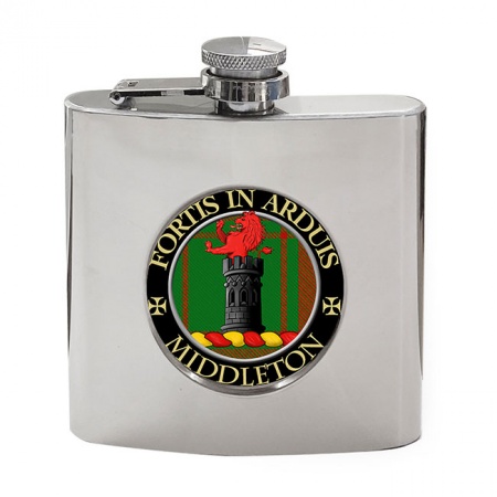 Middleton Scottish Clan Crest Hip Flask