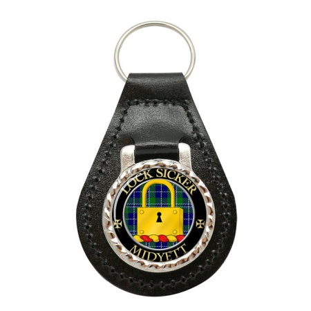 Midyett Scottish Clan Crest Leather Key Fob