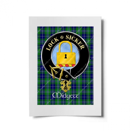 Midyett Scottish Clan Crest Ready to Frame Print
