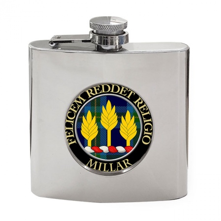 Millar Scottish Clan Crest Hip Flask