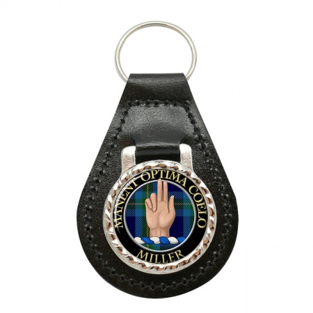 Miller Scottish Clan Crest Leather Key Fob