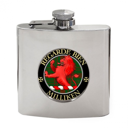 Milliken Scottish Clan Crest Hip Flask